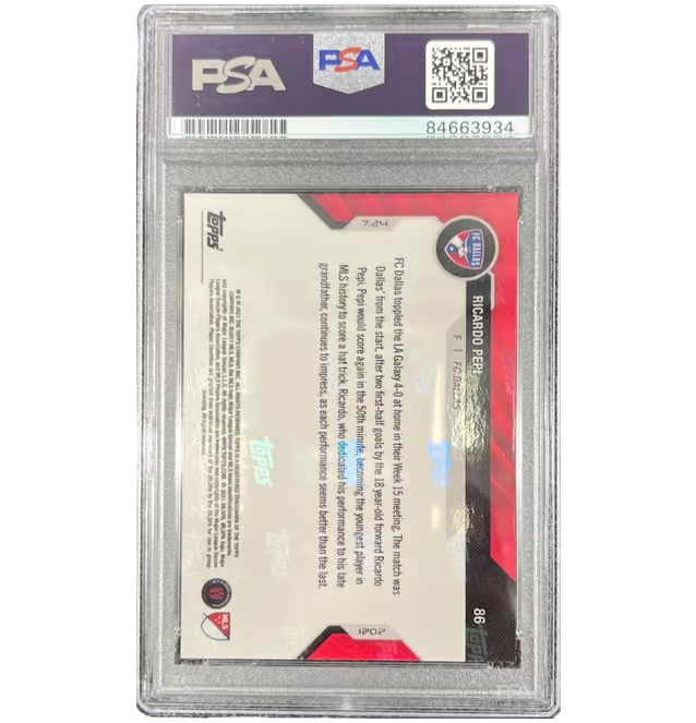 Ricardo Pepi Signed 2021 Topps MLS FC Dallas #86 – PSA Authentic